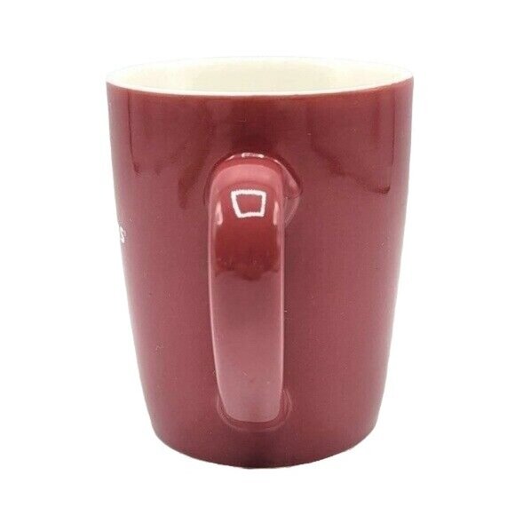 Starbucks Logo Coffee Tea Mug Red White 4" Solid Color Spell Out 2020 Round 10oz - Picture 6 of 10